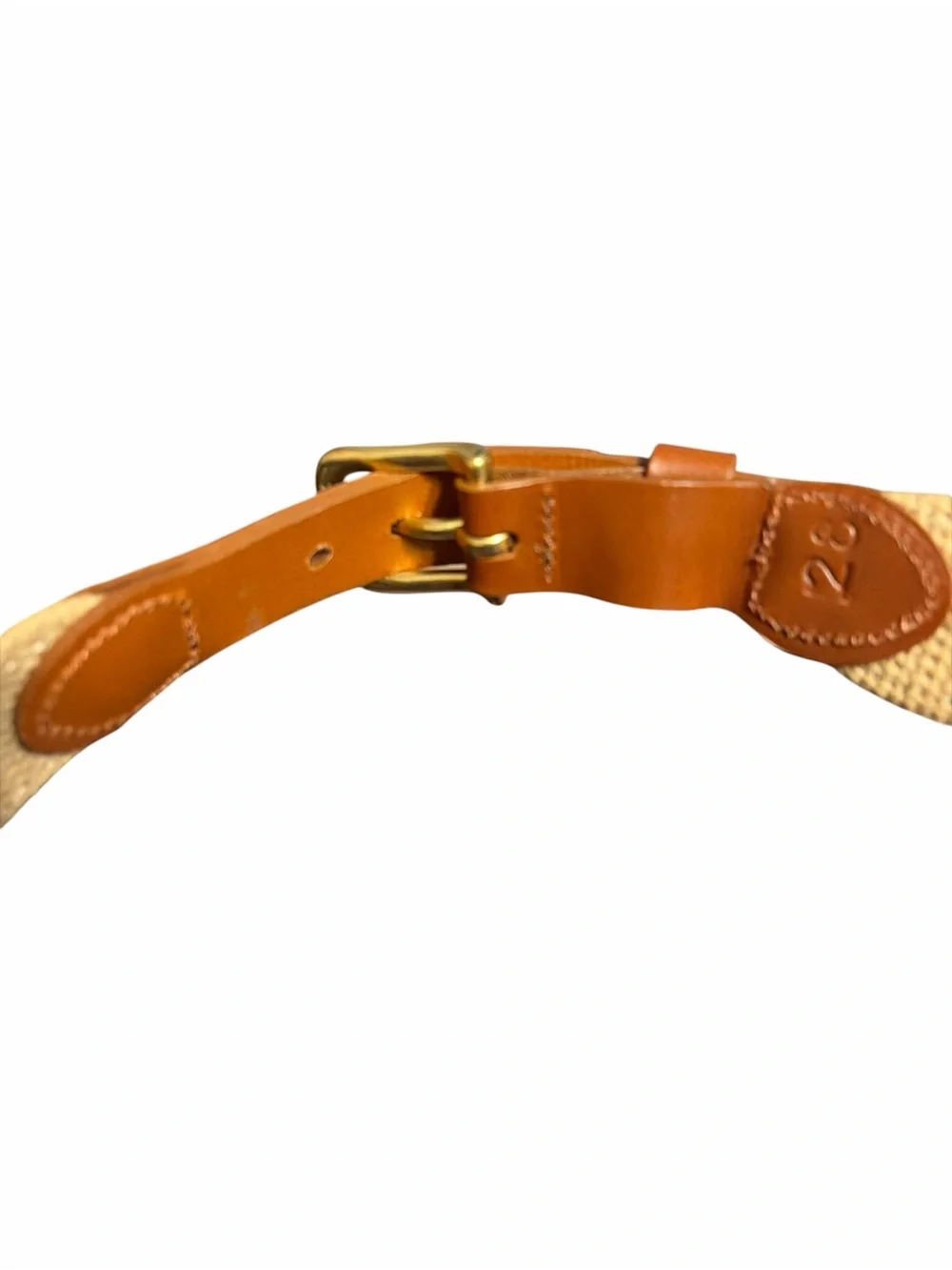 Navy Blue Baseball Youth Web Belt with Tan Trim